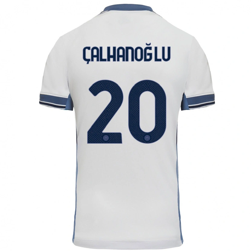 Danxen Kid Hakan Çalhanoğlu #20 White Grey Away Jersey 2024/25 T-Shirt