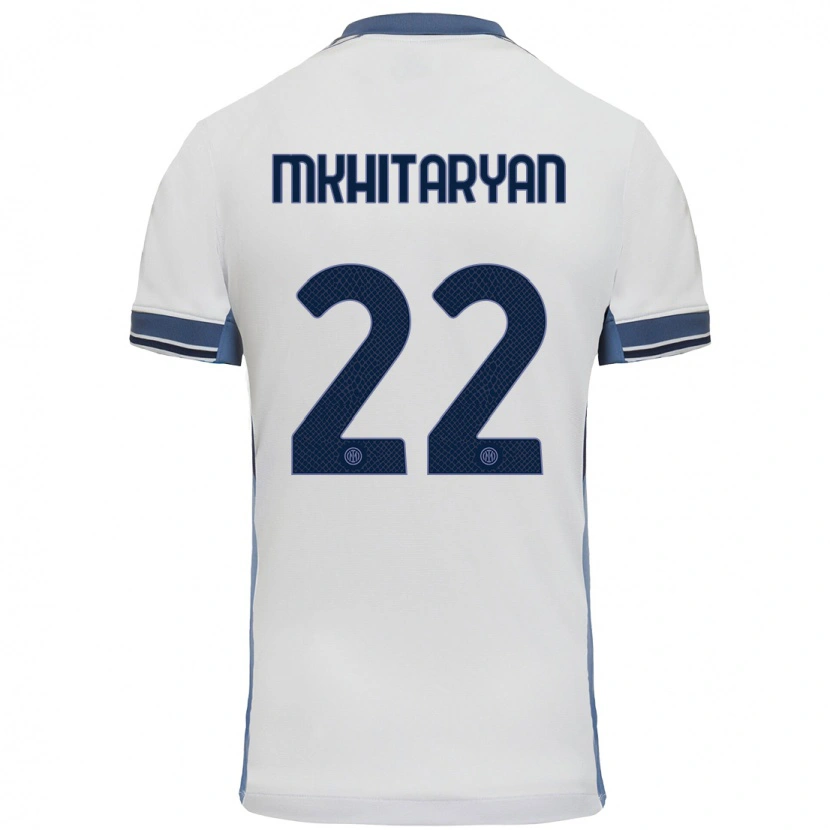 Danxen Kid Henrikh Mkhitaryan #22 White Grey Away Jersey 2024/25 T-Shirt