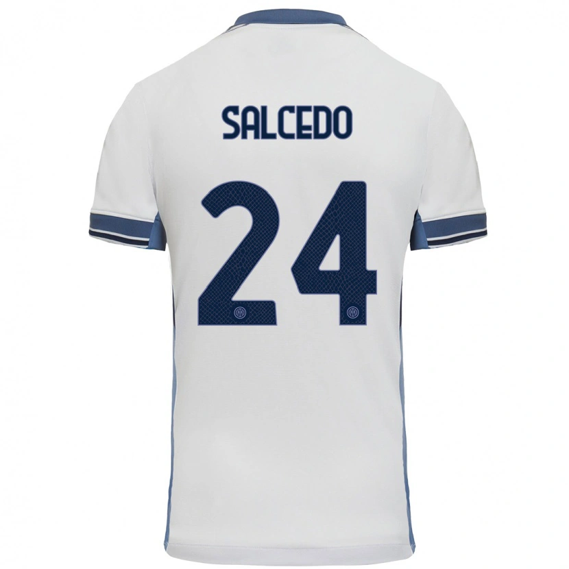 Danxen Kid Eddie Salcedo #24 White Grey Away Jersey 2024/25 T-Shirt