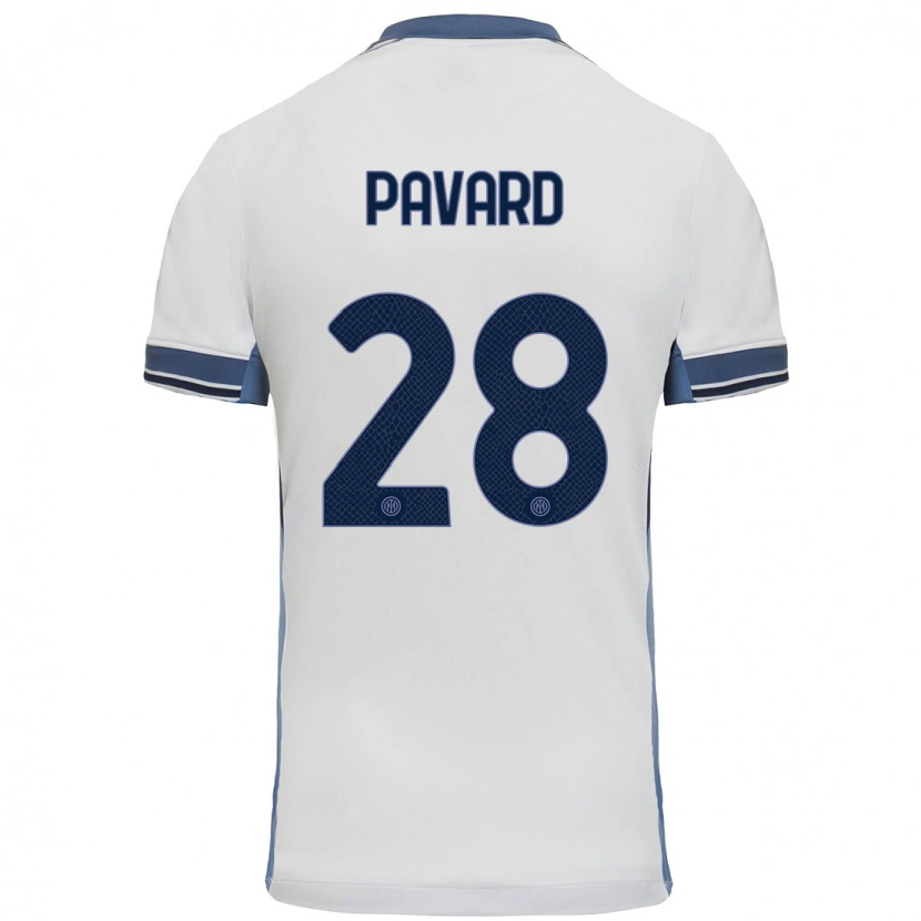 Danxen Kid Benjamin Pavard #28 White Grey Away Jersey 2024/25 T-Shirt