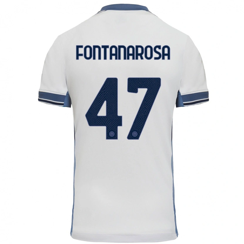 Danxen Kid Alessandro Fontanarosa #47 White Grey Away Jersey 2024/25 T-Shirt