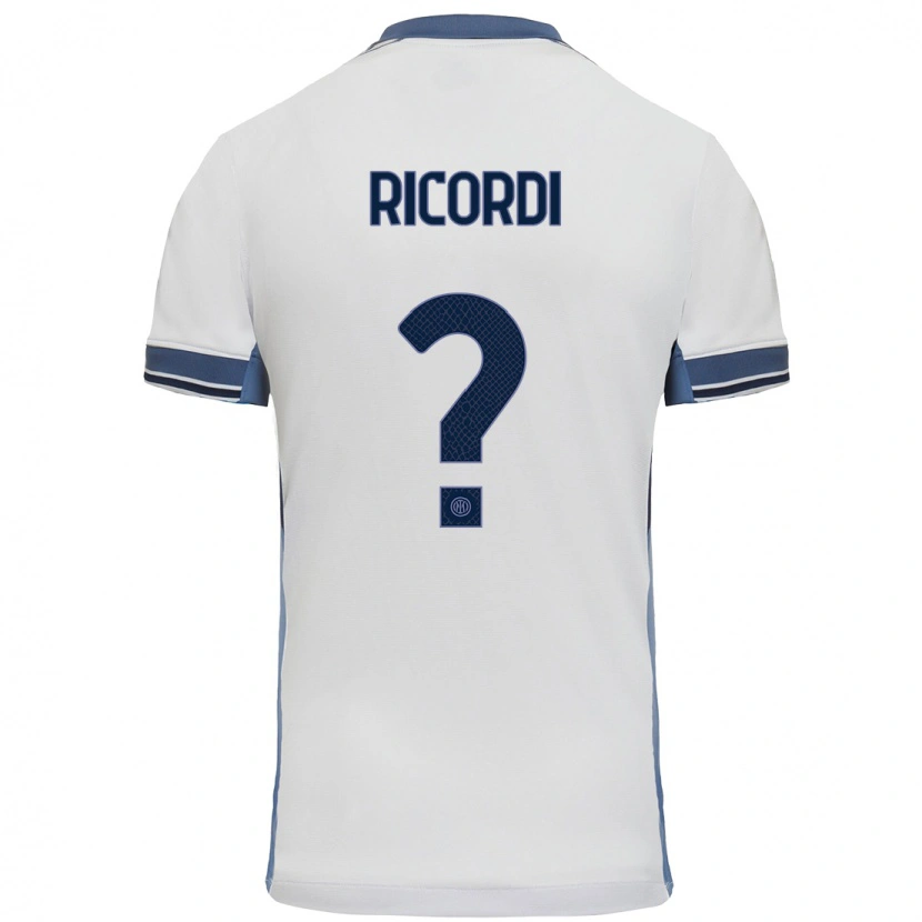 Danxen Kid Tommaso Ricordi #0 White Grey Away Jersey 2024/25 T-Shirt