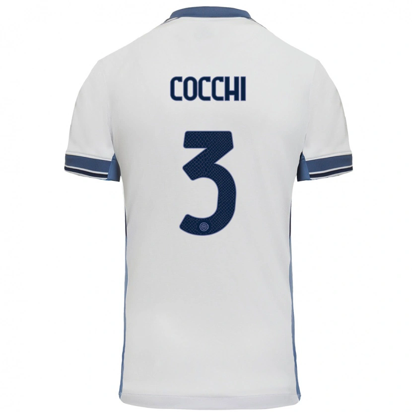 Danxen Kid Matteo Cocchi #3 White Grey Away Jersey 2024/25 T-Shirt