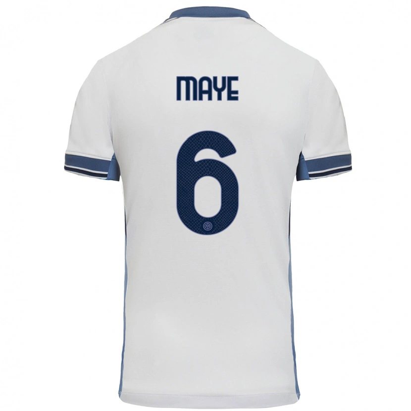 Danxen Kid Yvan Maye #6 White Grey Away Jersey 2024/25 T-Shirt