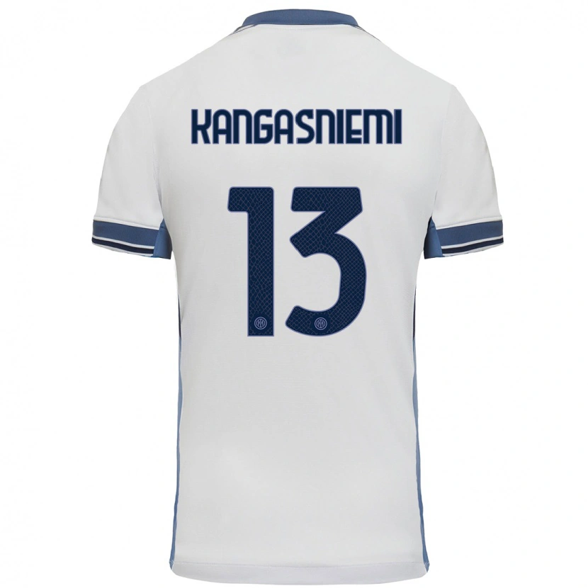 Danxen Kid Ilari Kangasniemi #13 White Grey Away Jersey 2024/25 T-Shirt