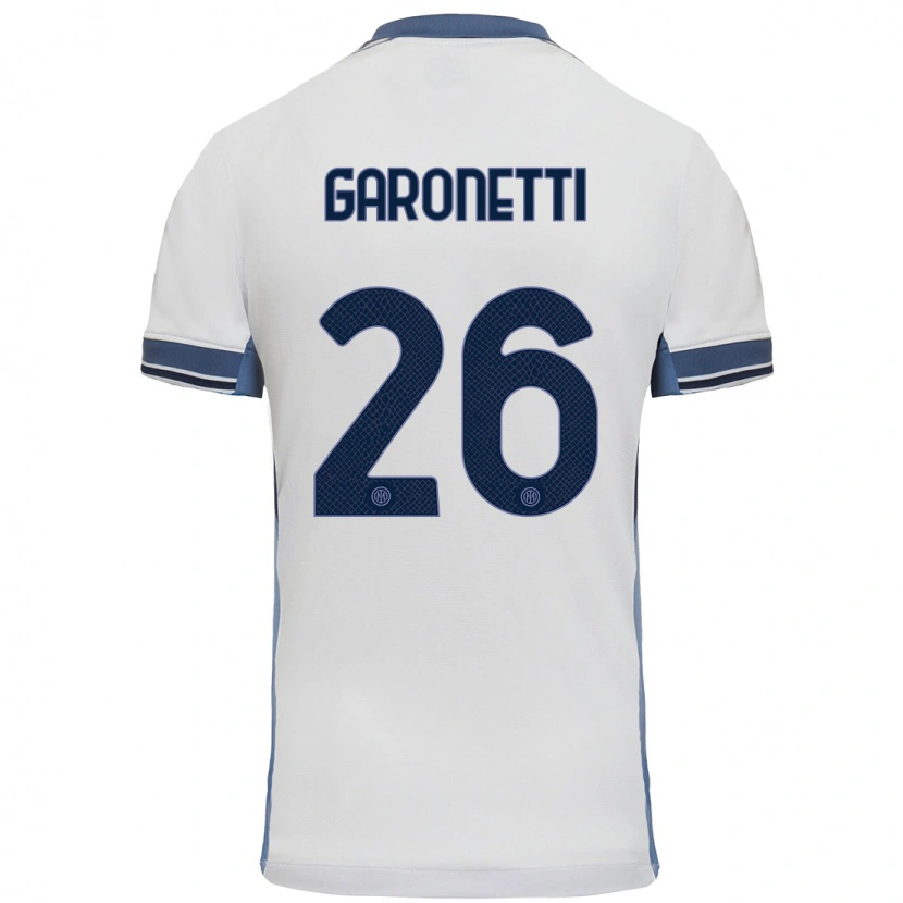 Danxen Kid Gabriele Garonetti #26 White Grey Away Jersey 2024/25 T-Shirt