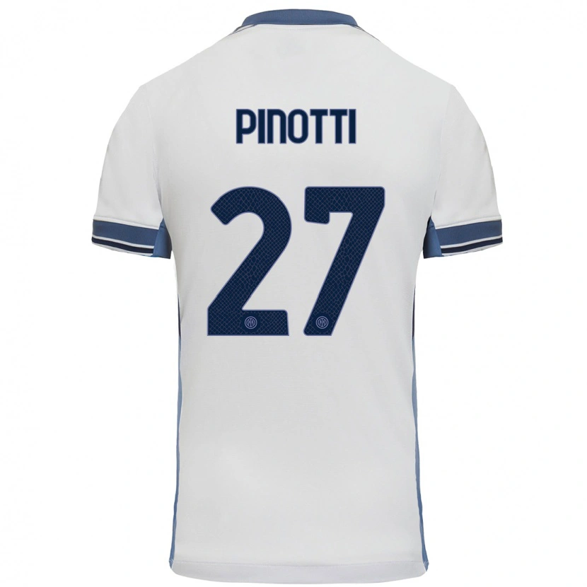 Danxen Kid Manuel Pinotti #27 White Grey Away Jersey 2024/25 T-Shirt