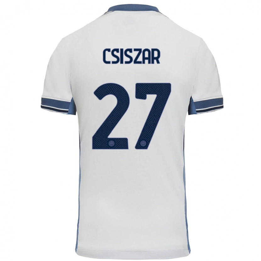 Danxen Kid Henrietta Csiszár #27 White Grey Away Jersey 2024/25 T-Shirt