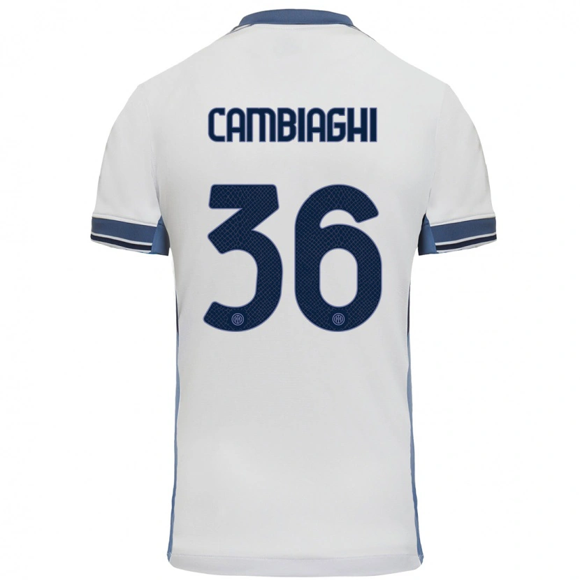 Danxen Kid Michela Cambiaghi #36 White Grey Away Jersey 2024/25 T-Shirt