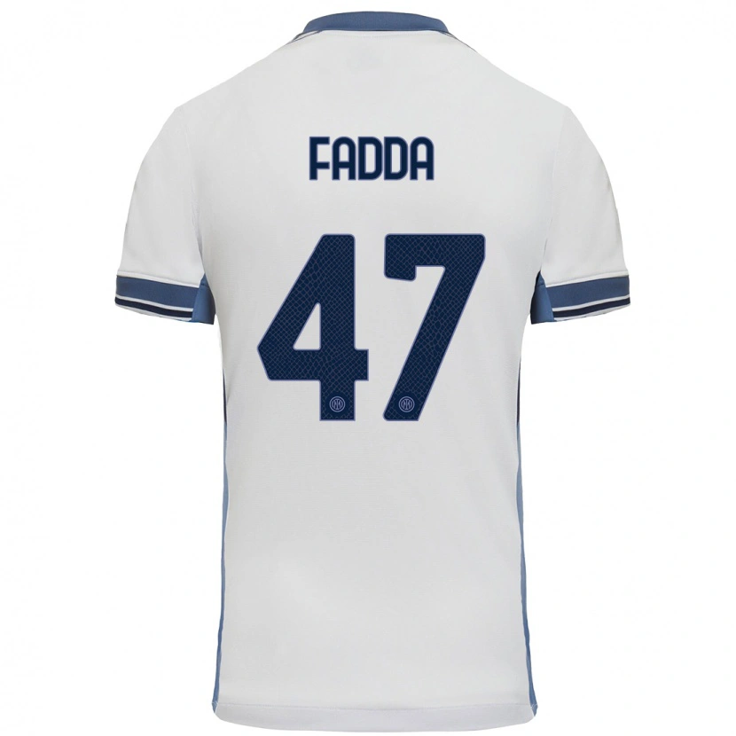 Danxen Kid Paola Fadda #47 White Grey Away Jersey 2024/25 T-Shirt