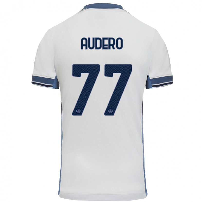 Danxen Kid Emil Audero #77 White Grey Away Jersey 2024/25 T-Shirt