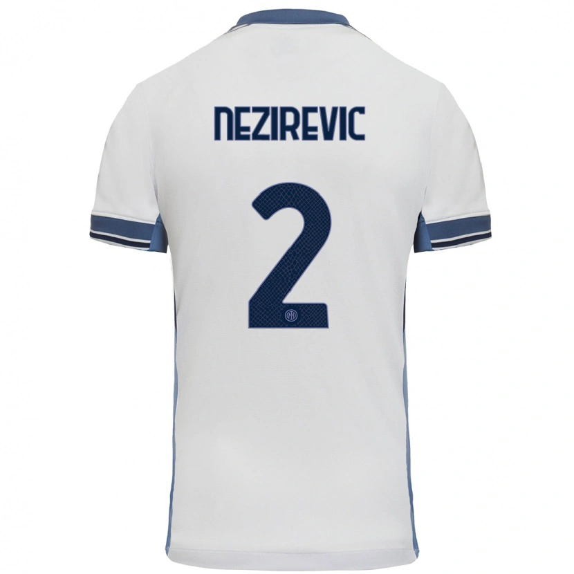 Danxen Kid Alem Nezirevic #2 White Grey Away Jersey 2024/25 T-Shirt