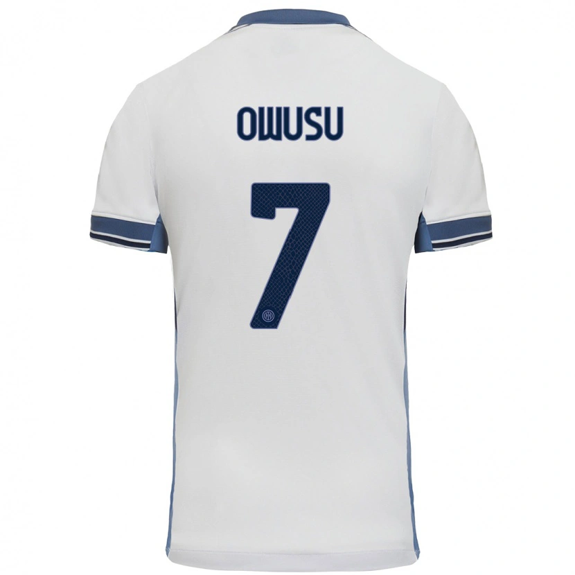 Danxen Kid Enoch Owusu #7 White Grey Away Jersey 2024/25 T-Shirt