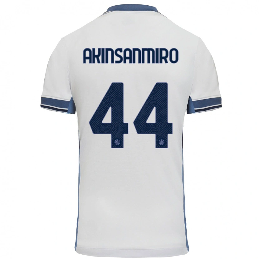 Danxen Kid Ebenezer Akinsanmiro #44 White Grey Away Jersey 2024/25 T-Shirt