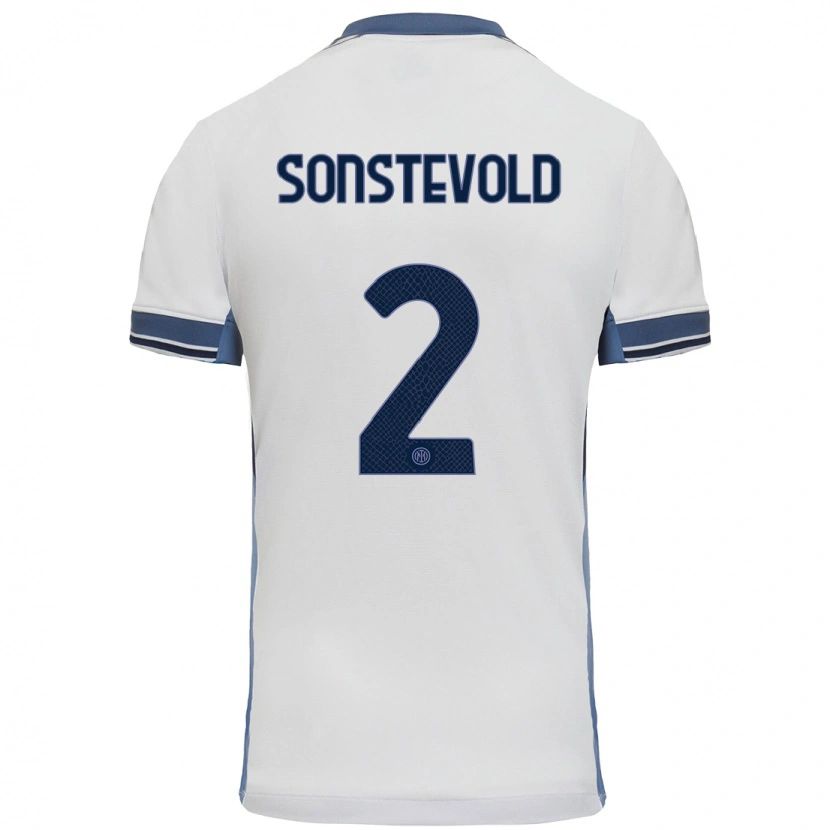 Danxen Kid Anja Sonstevold #2 White Grey Away Jersey 2024/25 T-Shirt