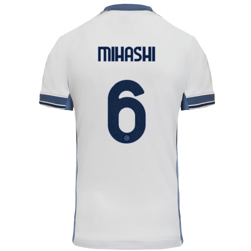 Danxen Kid Mana Mihashi #6 White Grey Away Jersey 2024/25 T-Shirt