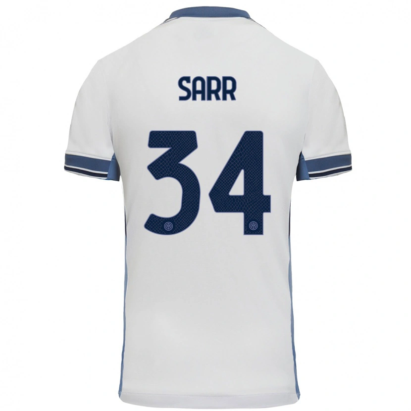 Danxen Kid Amadou Sarr #34 White Grey Away Jersey 2024/25 T-Shirt