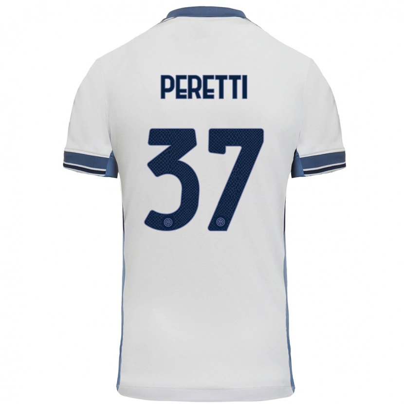 Danxen Kid Lorenzo Peretti #37 White Grey Away Jersey 2024/25 T-Shirt