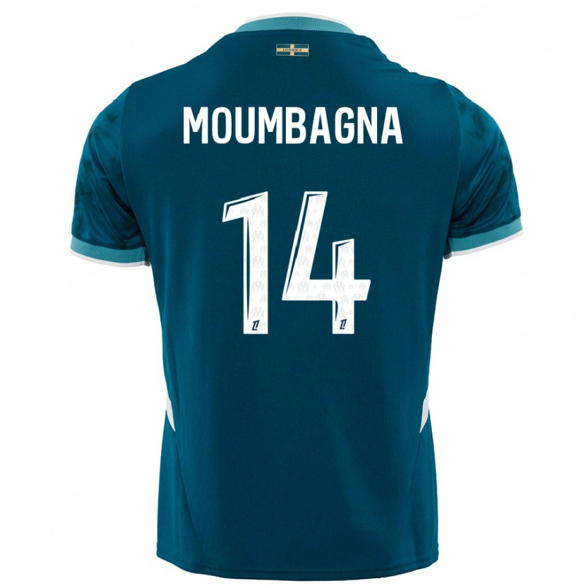 Danxen Kid Faris Moumbagna #14 Turquoise Blue Away Jersey 2024/25 T-Shirt