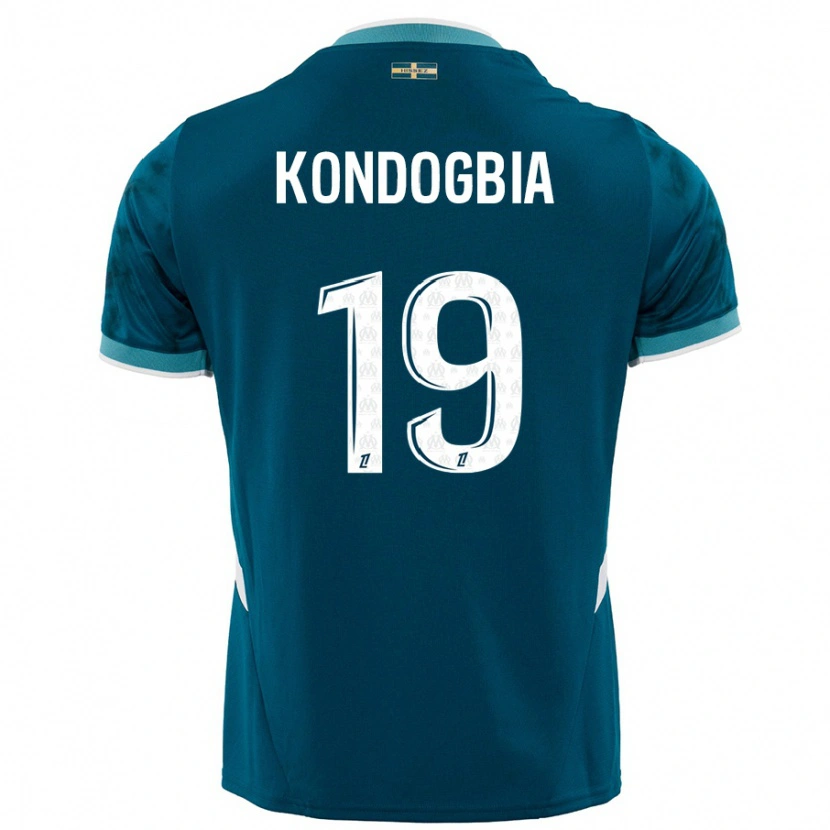 Danxen Kid Geoffrey Kondogbia #19 Turquoise Blue Away Jersey 2024/25 T-Shirt