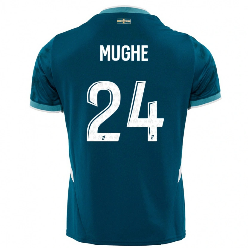 Danxen Kid François Mughe #24 Turquoise Blue Away Jersey 2024/25 T-Shirt