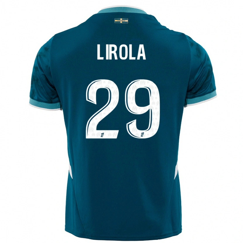 Danxen Kid Pol Lirola #29 Turquoise Blue Away Jersey 2024/25 T-Shirt