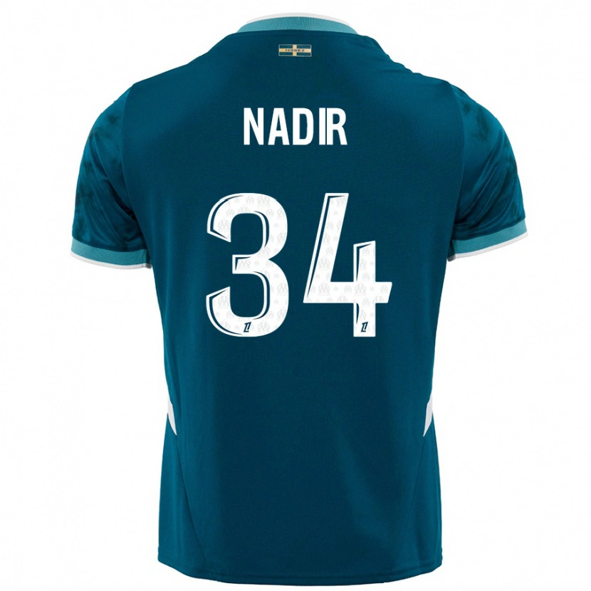 Danxen Kid Bilal Nadir #34 Turquoise Blue Away Jersey 2024/25 T-Shirt