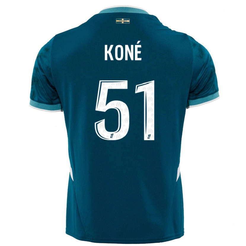 Danxen Kid Ismaël Koné #51 Turquoise Blue Away Jersey 2024/25 T-Shirt