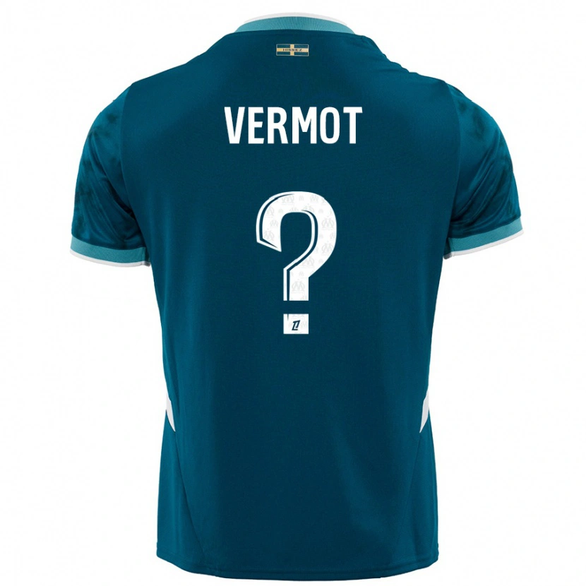 Danxen Kid Théo Vermot #0 Turquoise Blue Away Jersey 2024/25 T-Shirt