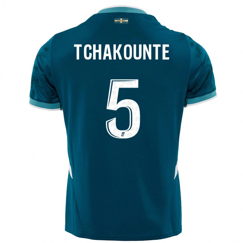 Danxen Kid Annaëlle Tchakounté #5 Turquoise Blue Away Jersey 2024/25 T-Shirt