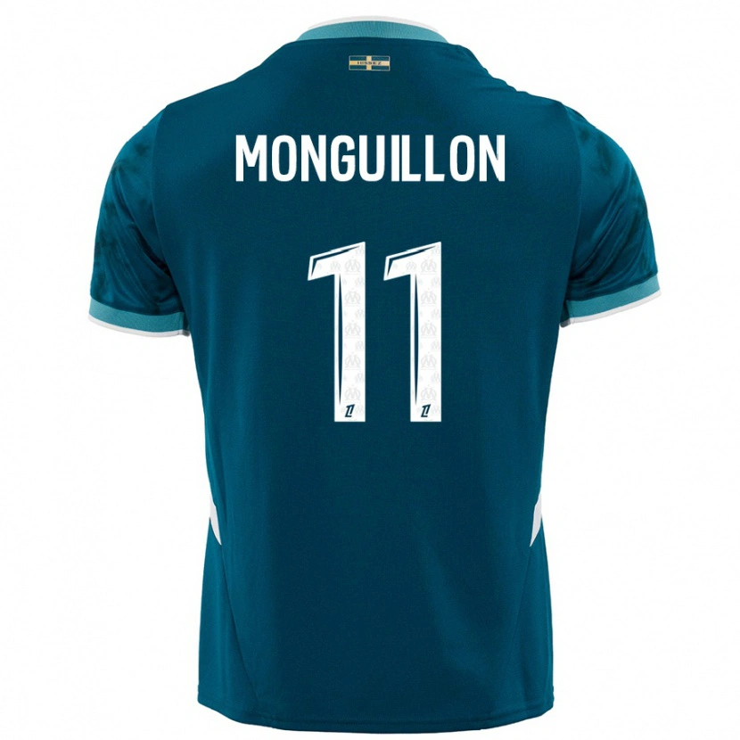 Danxen Kid Coralie Monguillon #11 Turquoise Blue Away Jersey 2024/25 T-Shirt