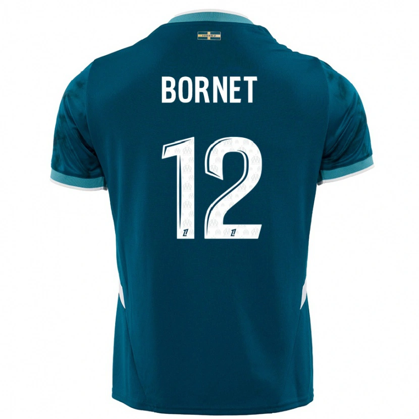 Danxen Kid Camille Bornet #12 Turquoise Blue Away Jersey 2024/25 T-Shirt