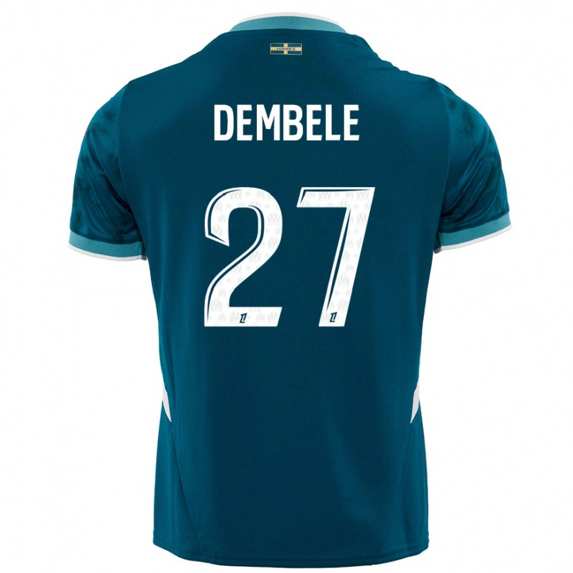 Danxen Kid Coumba Dembélé #27 Turquoise Blue Away Jersey 2024/25 T-Shirt