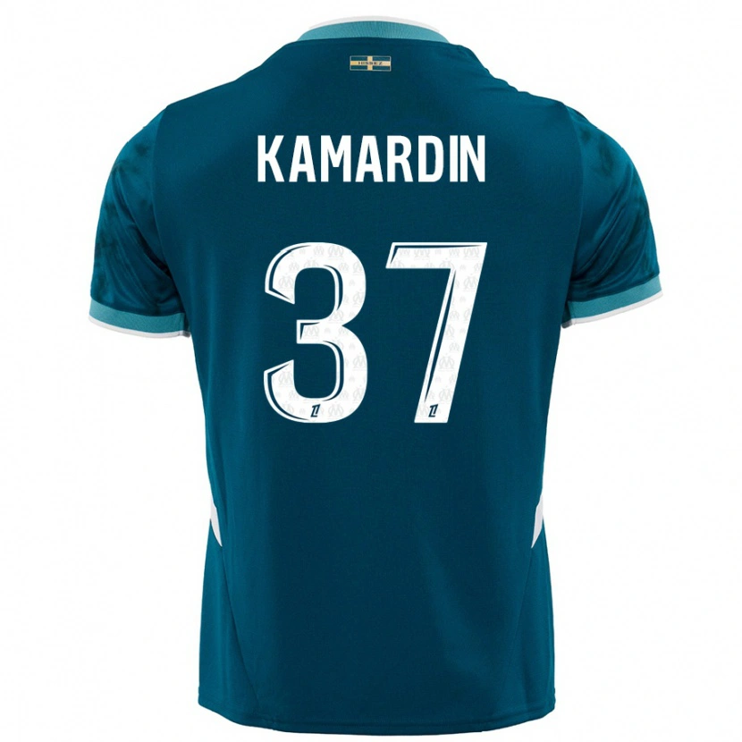 Danxen Kid Aaron Kamardin #37 Turquoise Blue Away Jersey 2024/25 T-Shirt