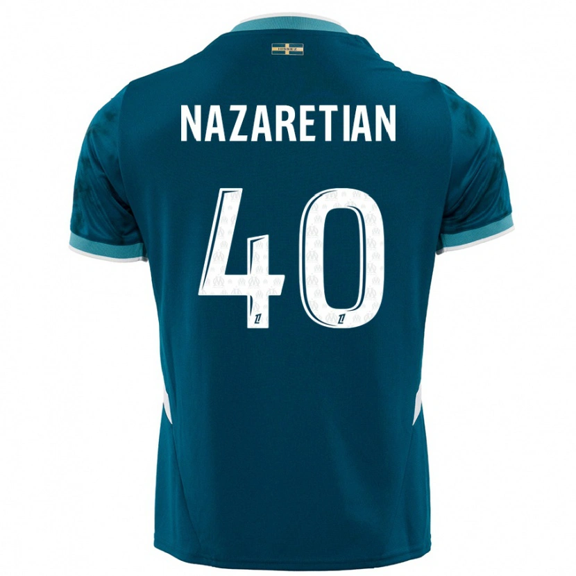 Danxen Kid Manuel Nazaretian #40 Turquoise Blue Away Jersey 2024/25 T-Shirt