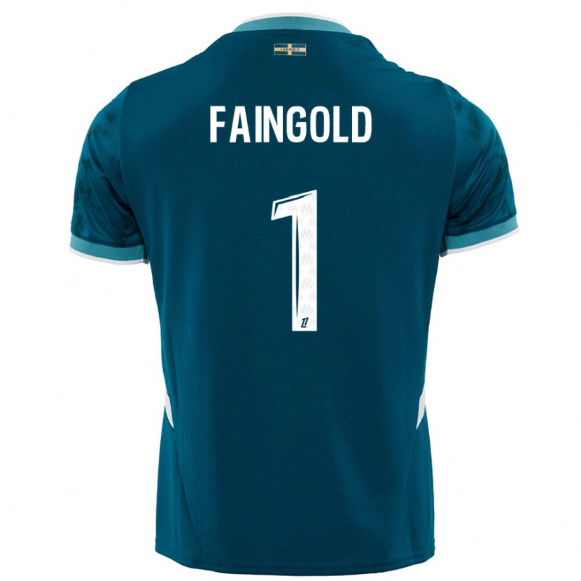 Danxen Kid Abbie Faingold #1 Turquoise Blue Away Jersey 2024/25 T-Shirt