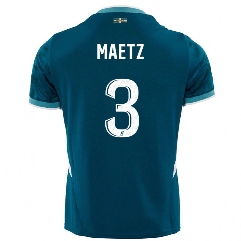 Danxen Kid Agathe Maetz #3 Turquoise Blue Away Jersey 2024/25 T-Shirt