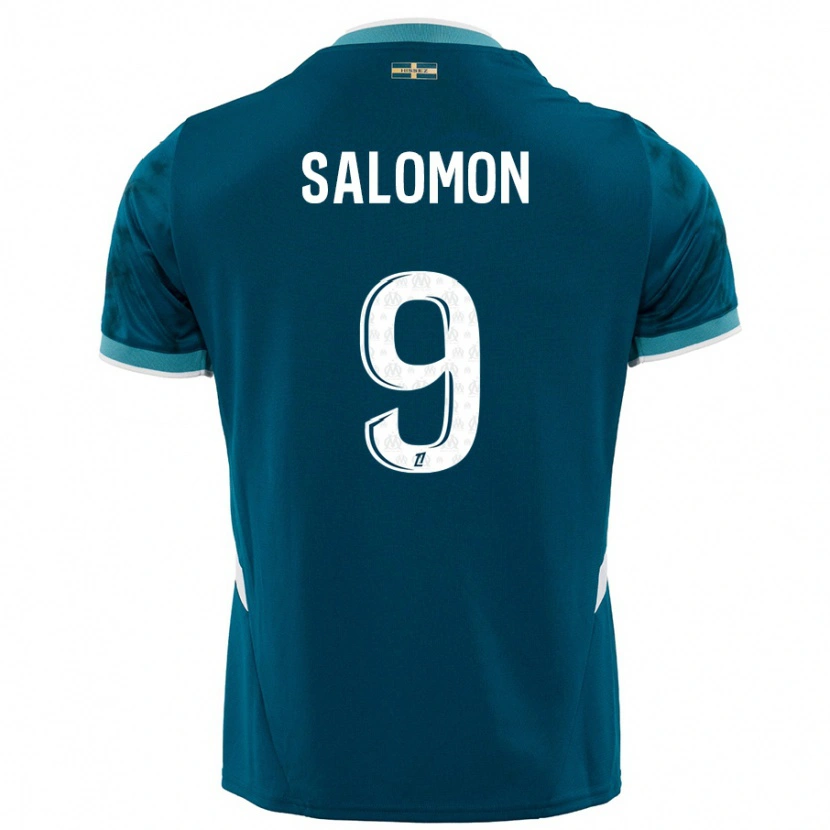 Danxen Kid Maeva Salomon #9 Turquoise Blue Away Jersey 2024/25 T-Shirt