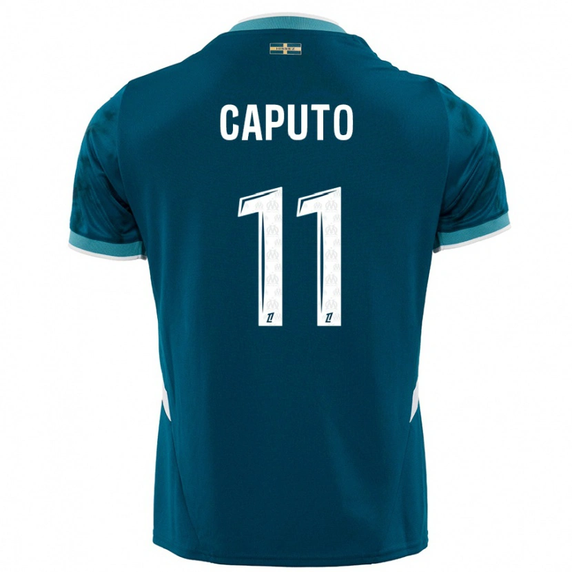 Danxen Kid Cindy Caputo #11 Turquoise Blue Away Jersey 2024/25 T-Shirt