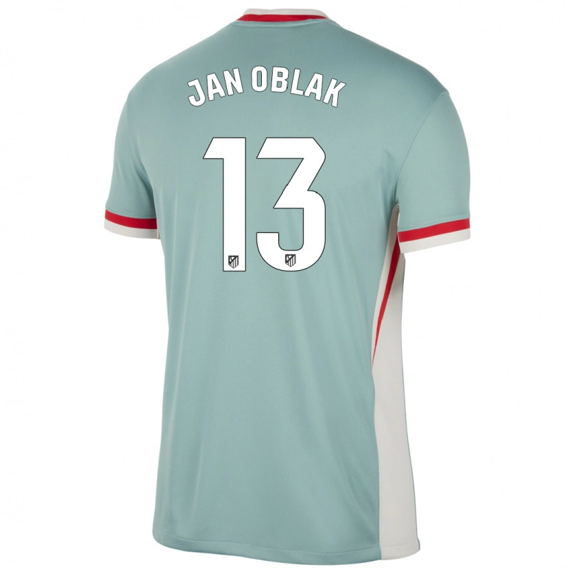 Danxen Kid Jan Oblak #13 Light Beige Blue Away Jersey 2024/25 T-Shirt