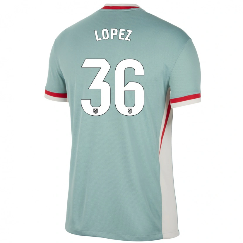 Danxen Kid David Lopez #36 Light Beige Blue Away Jersey 2024/25 T-Shirt