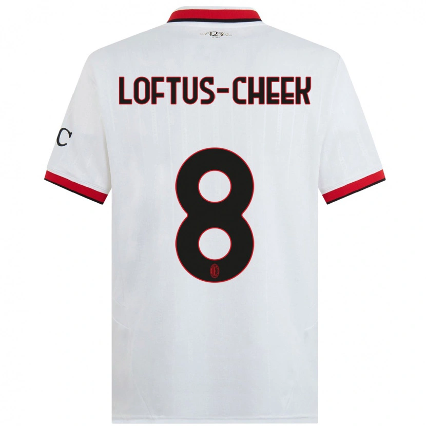 Danxen Kid Ruben Loftus-Cheek #8 White Black Red Away Jersey 2024/25 T-Shirt