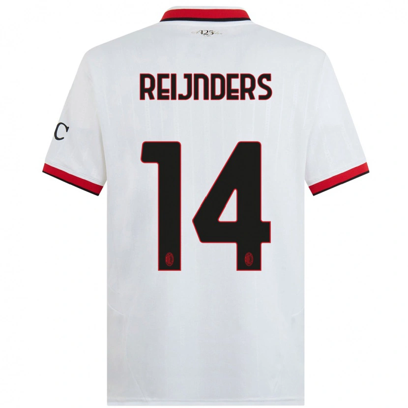 Danxen Kid Tijjani Reijnders #14 White Black Red Away Jersey 2024/25 T-Shirt