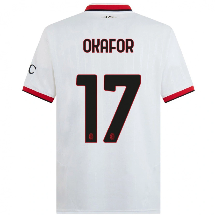 Danxen Kid Noah Okafor #17 White Black Red Away Jersey 2024/25 T-Shirt