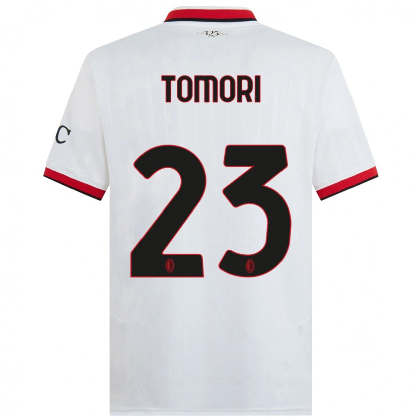 Danxen Kid Fikayo Tomori #23 White Black Red Away Jersey 2024/25 T-Shirt