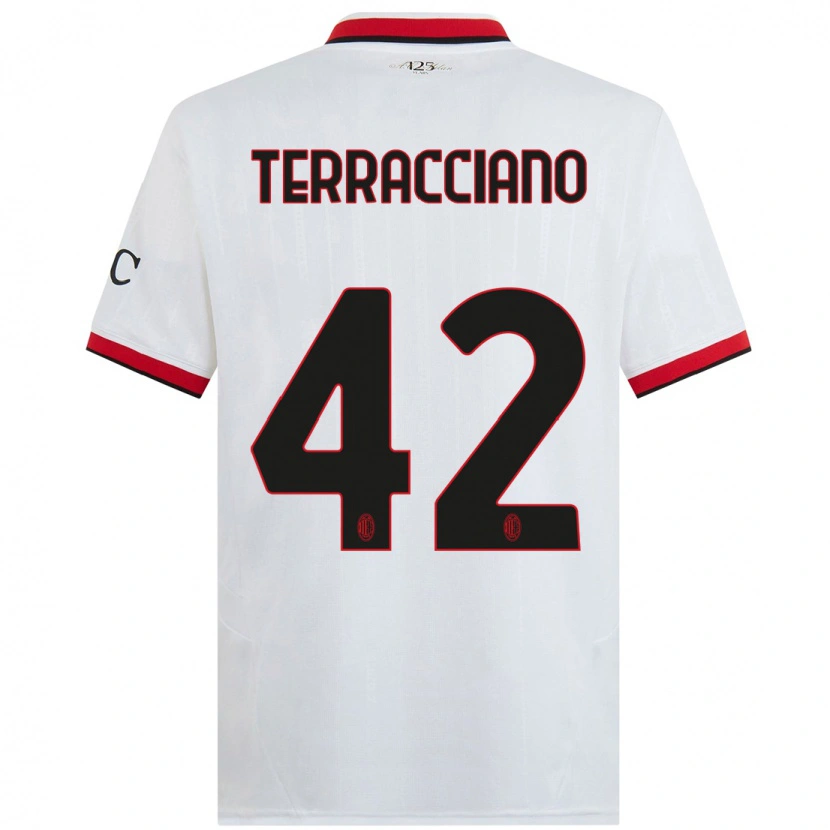 Danxen Kid Filippo Terracciano #42 White Black Red Away Jersey 2024/25 T-Shirt