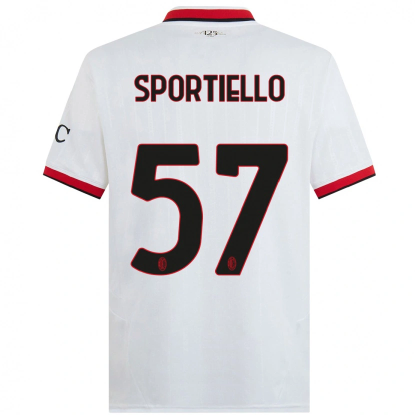 Danxen Kid Marco Sportiello #57 White Black Red Away Jersey 2024/25 T-Shirt