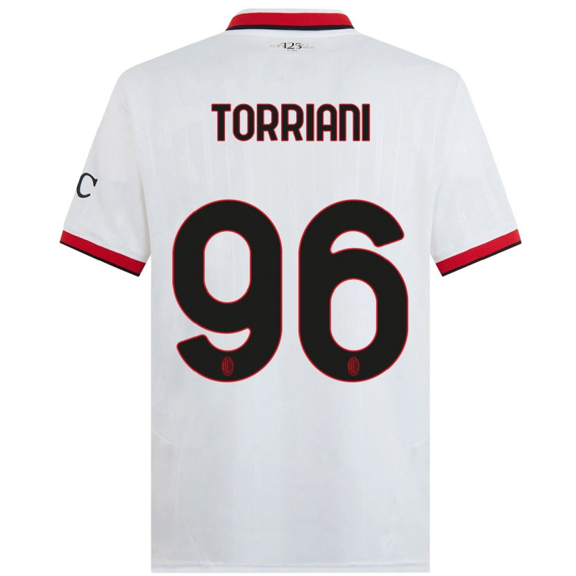 Danxen Kid Lorenzo Torriani #96 White Black Red Away Jersey 2024/25 T-Shirt