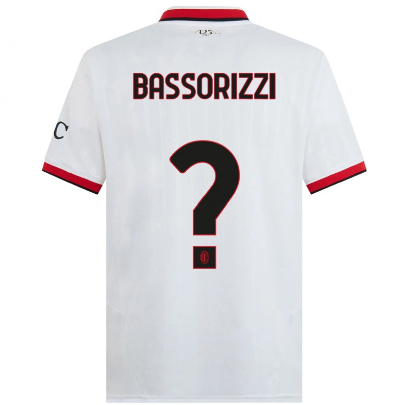 Danxen Kid Carlo Bassorizzi #0 White Black Red Away Jersey 2024/25 T-Shirt