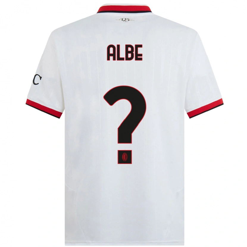 Danxen Kid Salem Albè #0 White Black Red Away Jersey 2024/25 T-Shirt